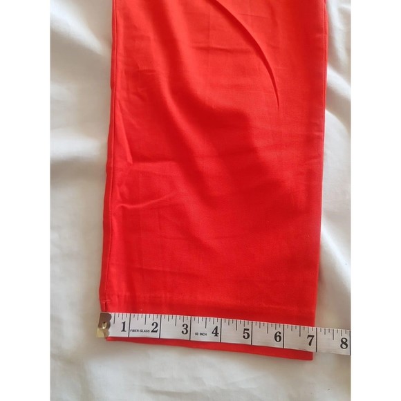 Ann Taylor Womens Pants Sz 4 Cropped Mid Rise Mid Waist Slit Straight Leg Casual - Picture 11 of 12